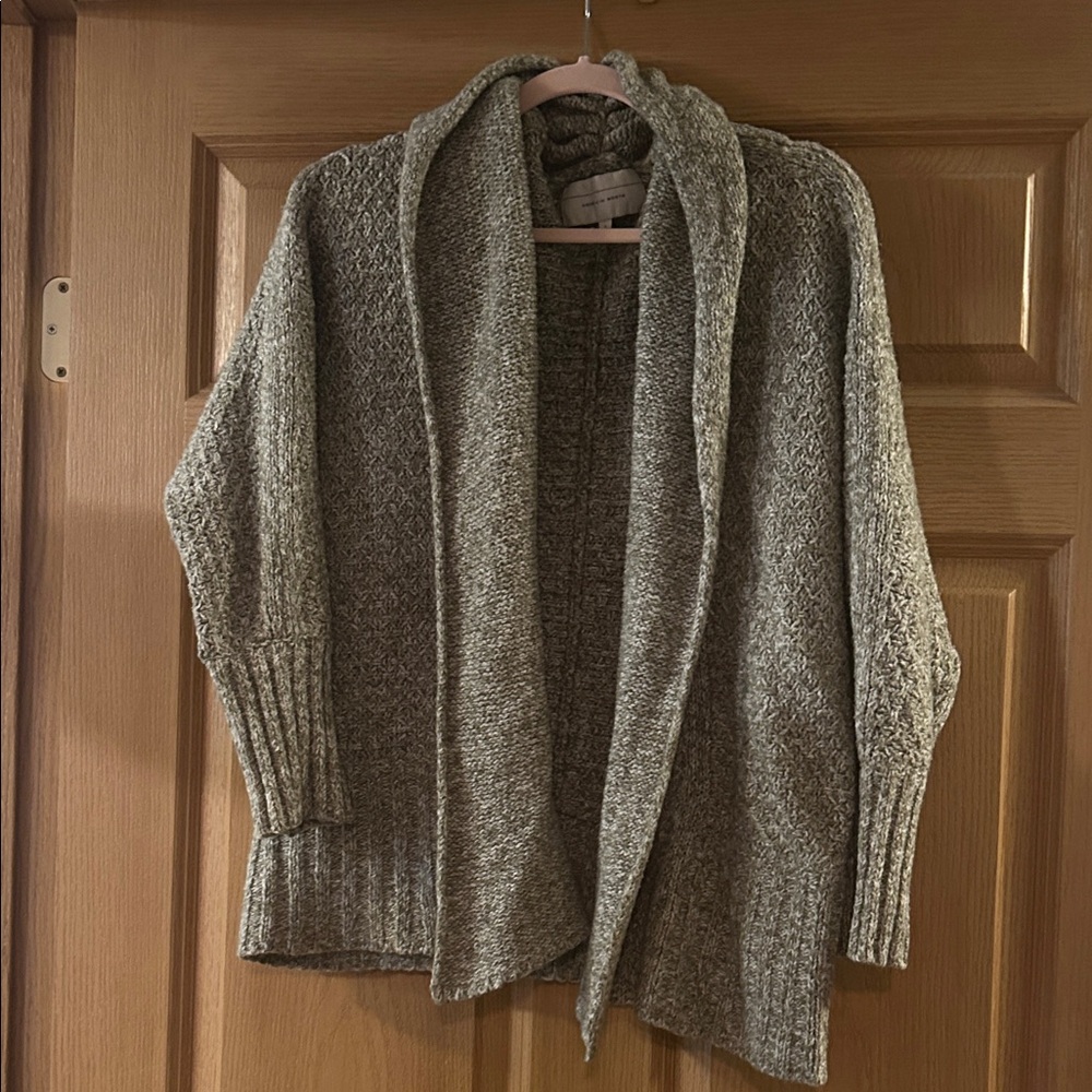 Angel Of The North Textured Green Knit Cardigan